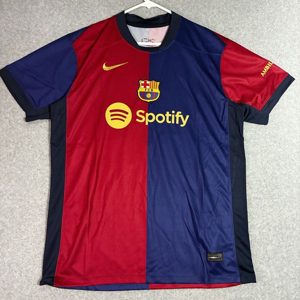 Men’s XL Soccer Jersey Nike FC Barcelona NWT 2023/24 Lamine Yamal #19 Red/Blue